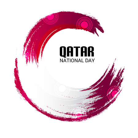 Qatar National Day card concept designのイラスト素材