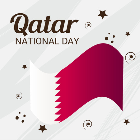 Qatar National Day card concept designのイラスト素材
