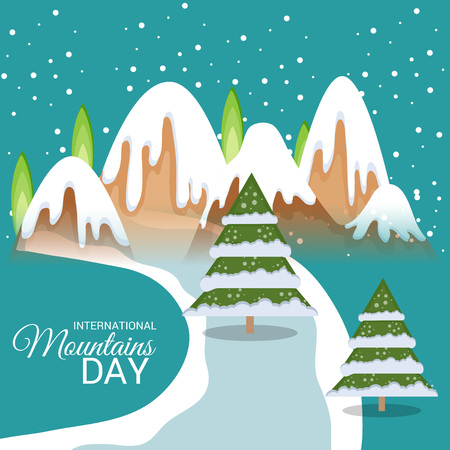 International Mountains Day.のイラスト素材