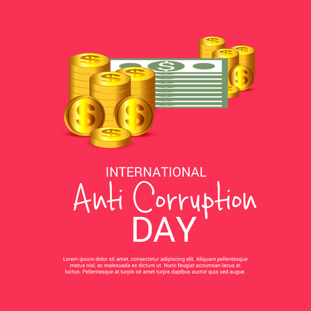 International Anti Corruption Day.のイラスト素材