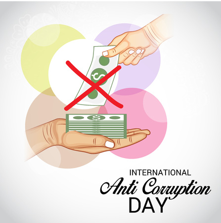 International Anti Corruption Day.のイラスト素材
