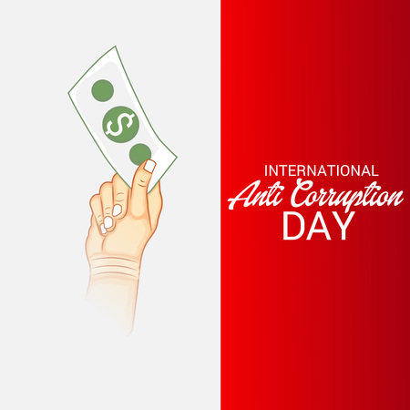 International Anti Corruption Day.のイラスト素材