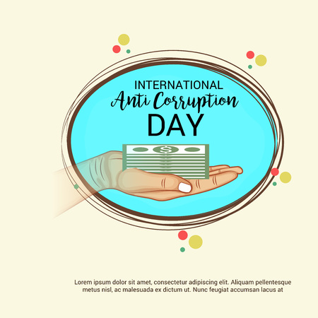 International Anti Corruption Day.のイラスト素材