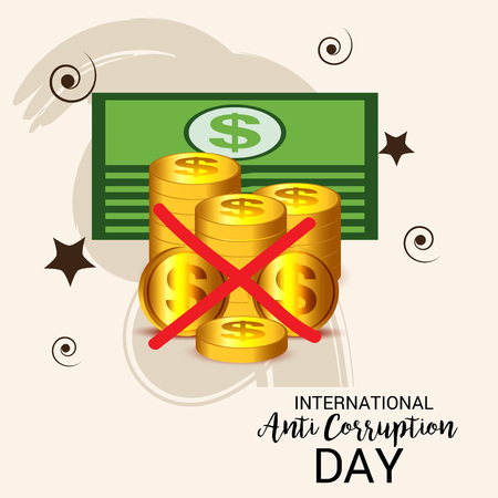 International Anti Corruption Day.のイラスト素材