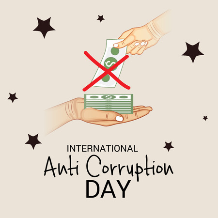 International Anti Corruption Day.のイラスト素材