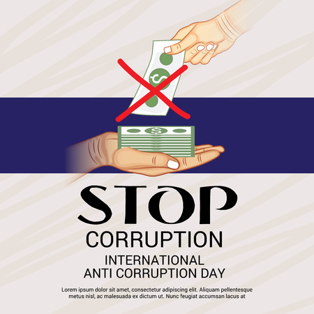 International Anti Corruption Day.のイラスト素材