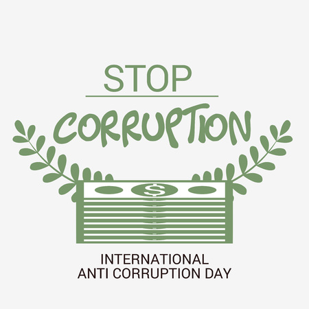 International Anti Corruption Day.のイラスト素材