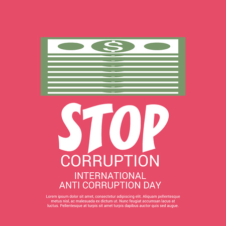 International Anti Corruption Day.のイラスト素材