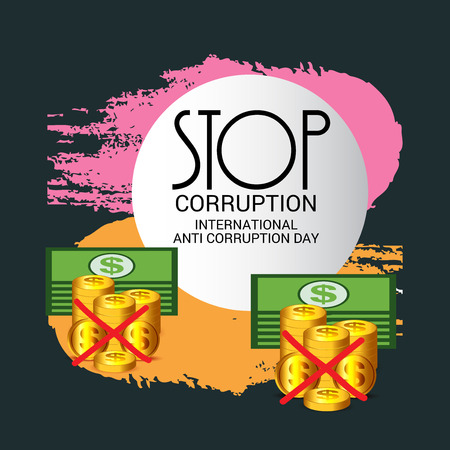 International Anti Corruption Day.のイラスト素材