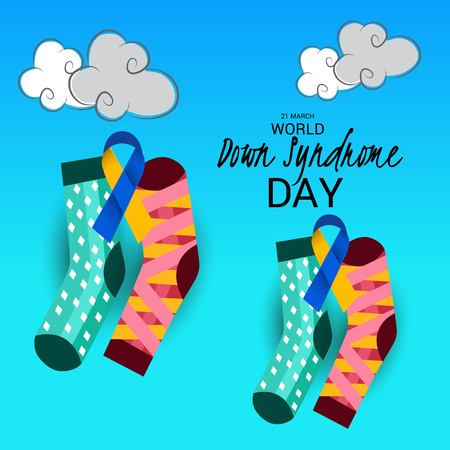 World Down Syndrome Day, awareness campaign poster designのイラスト素材