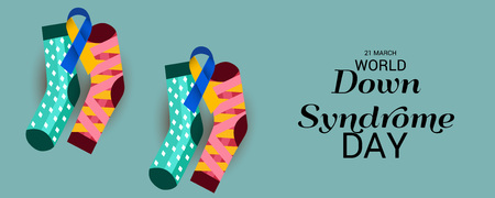 World Down Syndrome Day, awareness campaign posterのイラスト素材