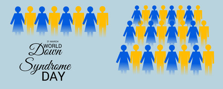 World Down Syndrome Day, awareness campaign posterのイラスト素材