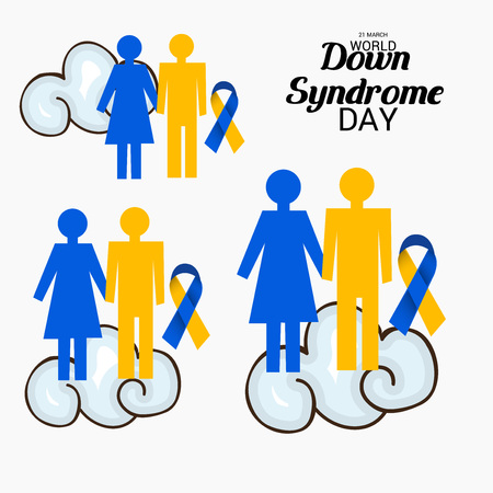 World Down Syndrome Day, awareness campaign posterのイラスト素材