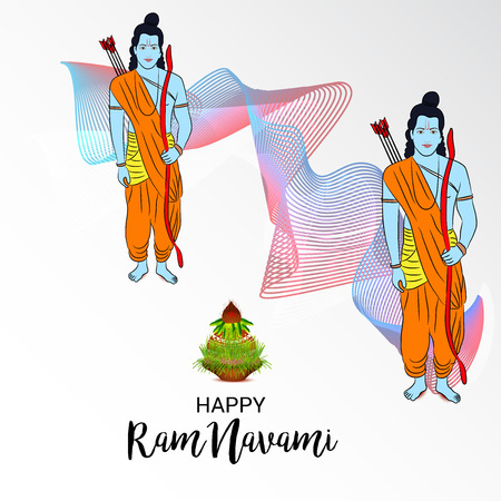 Happy Ram Navami vector illustration.のイラスト素材