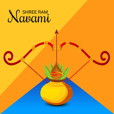 Happy Ram Navami vector illustration.のイラスト素材