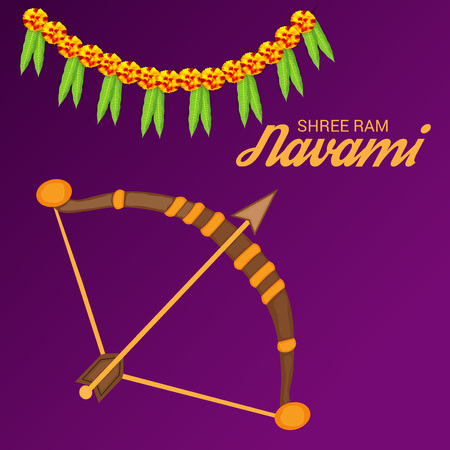 Happy Ram Navami vector illustration.のイラスト素材