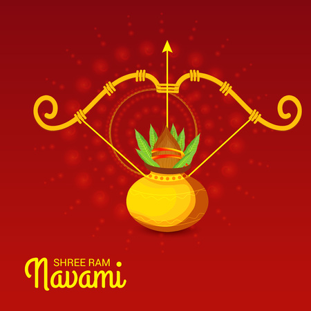 Happy Ram Navami vector illustration.のイラスト素材