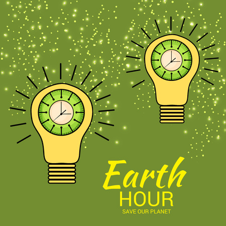 Earth Hour design vector illustrationのイラスト素材