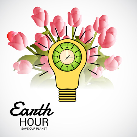 Earth Hour poster design.のイラスト素材