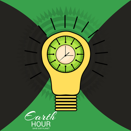 Earth Hour poster design.のイラスト素材