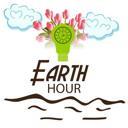 Earth Hour poster design.のイラスト素材