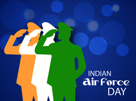 Indian Air Force Day vector illustration designのイラスト素材