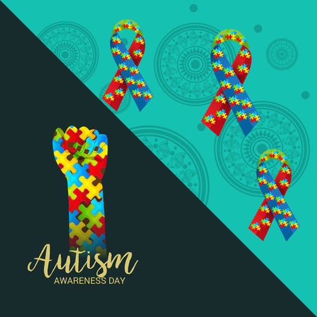 Autism Awareness Day.のイラスト素材