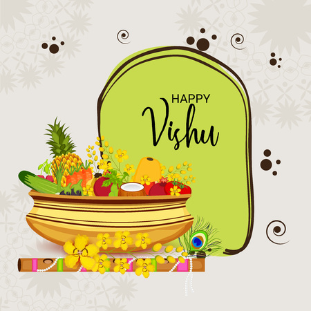 Happy Vishu vector illustration.のイラスト素材