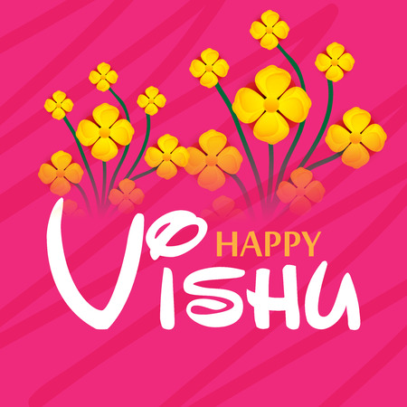 Happy Vishu isolated on colorful presentationのイラスト素材