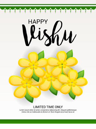 Happy Vishu isolated on colorful presentationのイラスト素材
