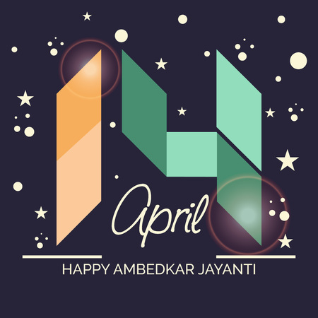 Happy Ambedkar Jayanti.のイラスト素材