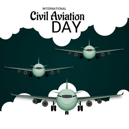 International Civil Aviation Day.のイラスト素材