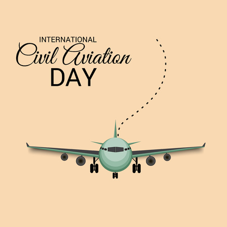 International Civil Aviation Day.のイラスト素材