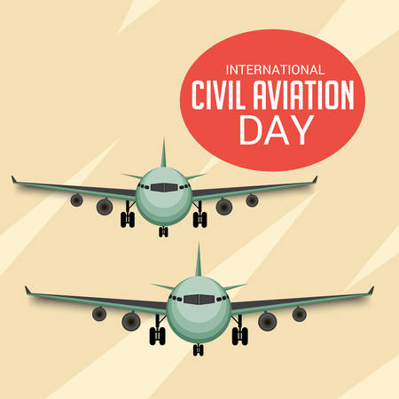 International Civil Aviation Day.のイラスト素材