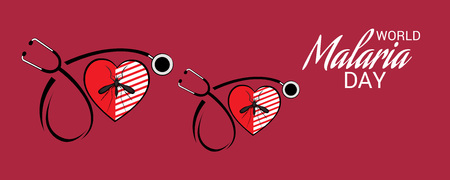 World Malaria Day prevention awareness posterのイラスト素材
