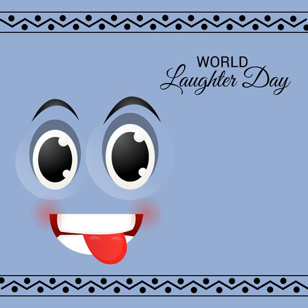World Laughter Day, with typography and image Illustration.のイラスト素材