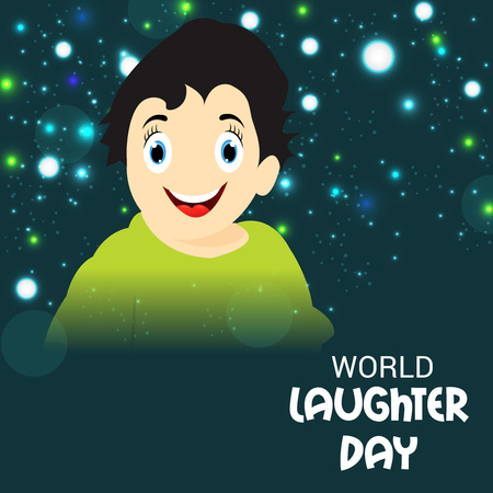World Laughter Day, with typography and image Illustration.のイラスト素材