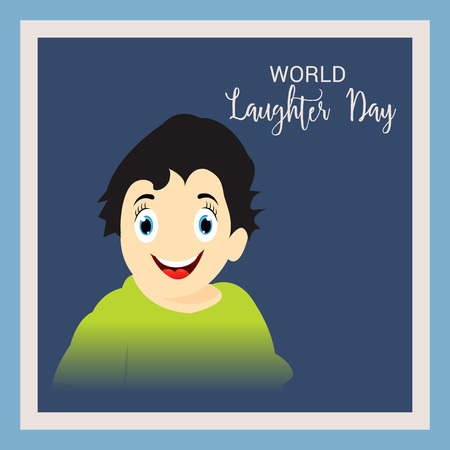 World Laughter Day, with typography and image Illustration.のイラスト素材