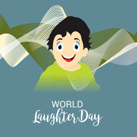 World Laughter Day, with typography and image Illustration.のイラスト素材