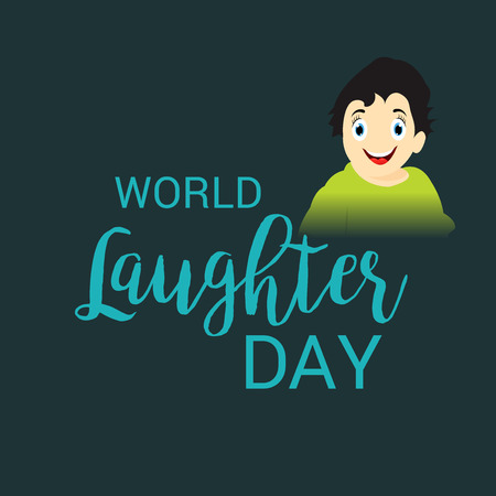 World Laughter Day, with typography and image Illustration.のイラスト素材
