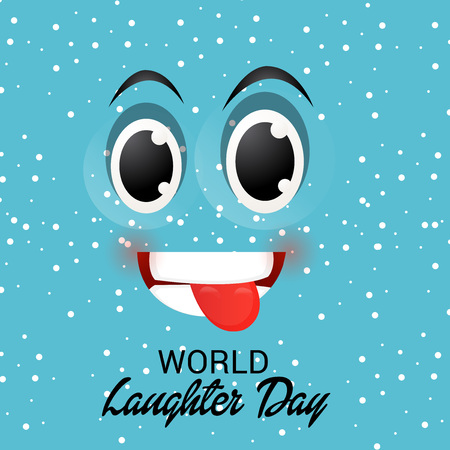 World Laughter Day, with typography and image Illustration.のイラスト素材