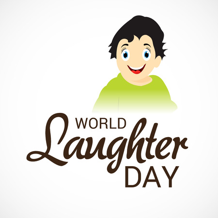 World Laughter Day, with typography and image Illustration.のイラスト素材