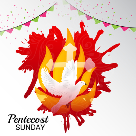 Pentecost Sunday.のイラスト素材