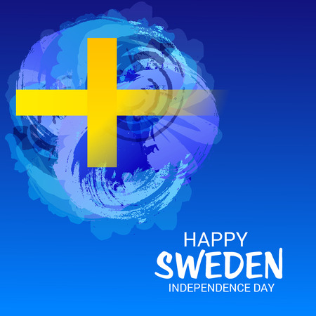 Happy Sweden Independence Day.のイラスト素材