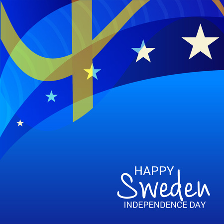 Happy Sweden Independence Day.のイラスト素材