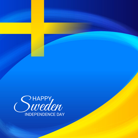 Happy Sweden Independence Day.のイラスト素材