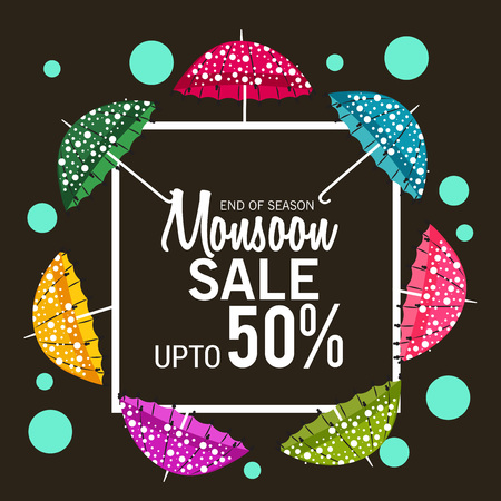 Happy monsoon.のイラスト素材