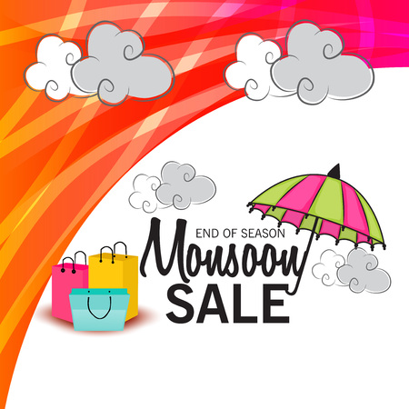 Happy monsoon.のイラスト素材