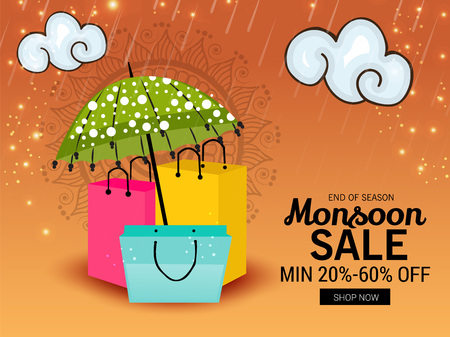 Happy monsoon.のイラスト素材