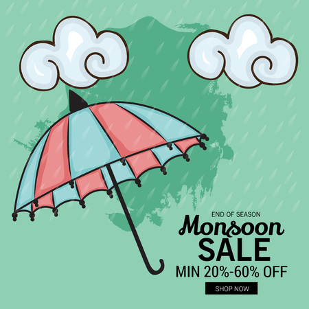 Happy monsoon.のイラスト素材